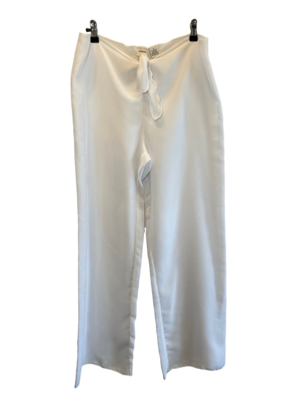 Merona Beach Pool Cover Up Pants Tie Waist Sheer Flowy White Women’s Size Small